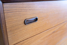 Load image into Gallery viewer, Vintage Teak Five Drawer Dresser