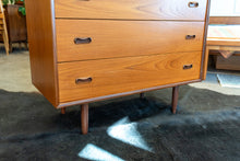 Load image into Gallery viewer, Vintage Teak Five Drawer Dresser