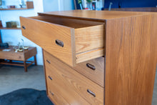Load image into Gallery viewer, Vintage Teak Five Drawer Dresser