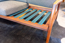 Load image into Gallery viewer, Vintage Solid Afromosia Three Seater Sofa