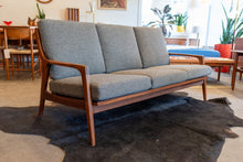 Load image into Gallery viewer, Vintage Solid Afromosia Three Seater Sofa