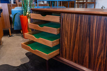 Load image into Gallery viewer, Vintage Bow Front Arne Vodder Brazillian Rosewood Credenza for H.P. Hansen