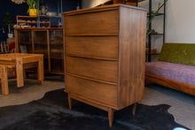 Load image into Gallery viewer, Vintage Walnut Tallboy Dresser