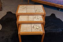 Load image into Gallery viewer, Danish Nesting Table Set with Tile Inlays