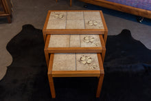 Load image into Gallery viewer, Danish Nesting Table Set with Tile Inlays
