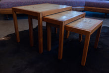 Load image into Gallery viewer, Danish Nesting Table Set with Tile Inlays