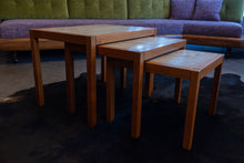 Load image into Gallery viewer, Danish Nesting Table Set with Tile Inlays