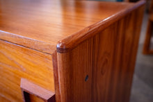 Load image into Gallery viewer, Vintage Teak Nine Drawer Dresser with Square Pulls