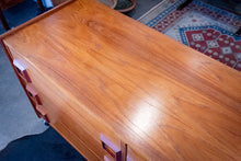 Load image into Gallery viewer, Vintage Teak Nine Drawer Dresser with Square Pulls