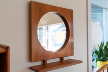 Load image into Gallery viewer, Vintage Solid Teak Mirror with Shelf