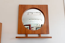 Load image into Gallery viewer, Vintage Solid Teak Mirror with Shelf