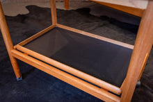 Load image into Gallery viewer, Vintage Teak Expandable Bar Cart with Removable Tray