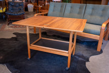 Load image into Gallery viewer, Vintage Teak Expandable Bar Cart with Removable Tray