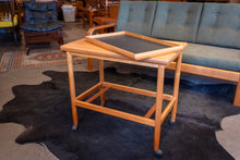Load image into Gallery viewer, Vintage Teak Expandable Bar Cart with Removable Tray