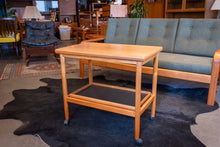 Load image into Gallery viewer, Vintage Teak Expandable Bar Cart with Removable Tray