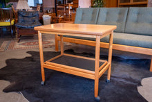 Load image into Gallery viewer, Vintage Teak Expandable Bar Cart with Removable Tray