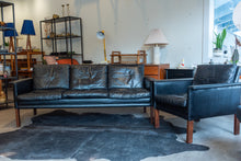 Load image into Gallery viewer, Vintage Hans Olsen Leather Three Seat Sofa and Lounge Chair Set