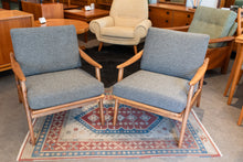 Load image into Gallery viewer, Vintage Upholstered Lounge Chair Pair