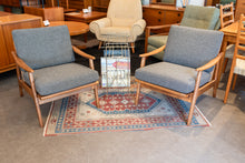 Load image into Gallery viewer, Vintage Upholstered Lounge Chair Pair
