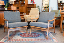 Load image into Gallery viewer, Vintage Upholstered Lounge Chair Pair