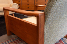 Load image into Gallery viewer, Restored Vintage Teak Upholstered Club Chair