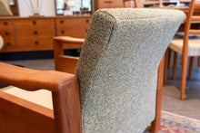 Load image into Gallery viewer, Restored Vintage Teak Upholstered Club Chair