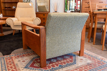 Load image into Gallery viewer, Restored Vintage Teak Upholstered Club Chair