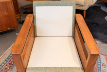 Load image into Gallery viewer, Restored Vintage Teak Upholstered Club Chair