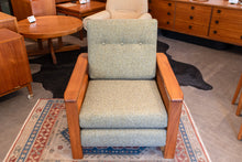 Load image into Gallery viewer, Restored Vintage Teak Upholstered Club Chair