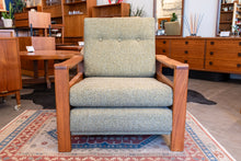 Load image into Gallery viewer, Restored Vintage Teak Upholstered Club Chair