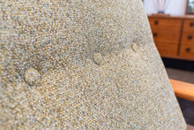 Load image into Gallery viewer, Restored Vintage Teak Upholstered Club Chair