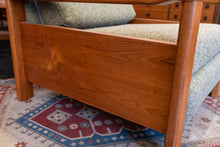 Load image into Gallery viewer, Restored Vintage Teak Upholstered Club Chair