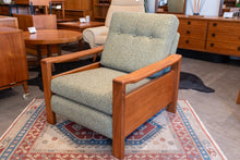 Load image into Gallery viewer, Restored Vintage Teak Upholstered Club Chair