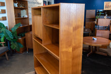 Load image into Gallery viewer, Vintage Poul Hundevad Bookshelf with Sliding Cabinet Topper