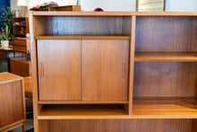 Load image into Gallery viewer, Vintage Poul Hundevad Bookshelf with Sliding Cabinet Topper