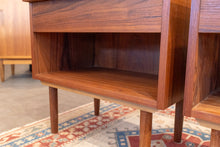 Load image into Gallery viewer, Vintage Teak Bedside Tables Pair with Drawers