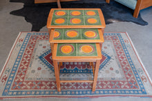 Load image into Gallery viewer, Vintage Teak Nesting Tables with Colourful Tile Inlays