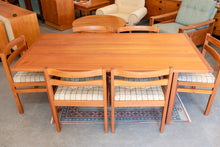 Load image into Gallery viewer, Vintage Teak Dining Table with Two Leaves