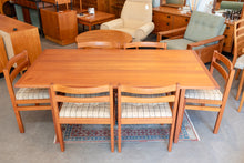 Load image into Gallery viewer, Vintage Teak Dining Table with Two Leaves