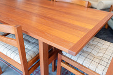 Load image into Gallery viewer, Vintage Teak Dining Table with Two Leaves