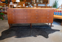 Load image into Gallery viewer, Vintage Eight Drawer Danish Teak Dresser