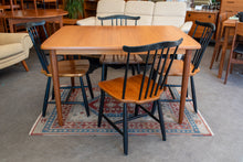 Load image into Gallery viewer, Restored Swedish Teak Dining table with Two Leaves