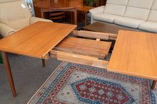 Load image into Gallery viewer, Restored Swedish Teak Dining table with Two Leaves