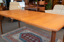 Load image into Gallery viewer, Restored Swedish Teak Dining table with Two Leaves