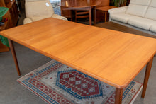 Load image into Gallery viewer, Restored Swedish Teak Dining table with Two Leaves