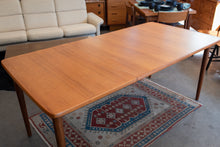 Load image into Gallery viewer, Restored Swedish Teak Dining table with Two Leaves