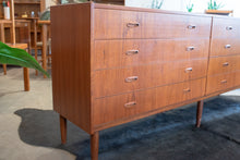 Load image into Gallery viewer, Vintage Eight Drawer Danish Teak Dresser