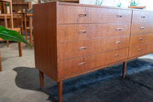 Load image into Gallery viewer, Vintage Eight Drawer Danish Teak Dresser