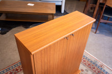 Load image into Gallery viewer, Vintage Lockable Teak Narrow Cabinet