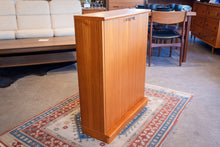 Load image into Gallery viewer, Vintage Lockable Teak Narrow Cabinet